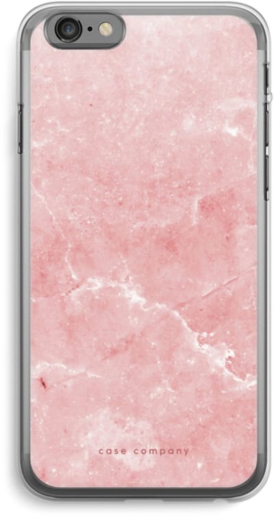 Case Company® - Hoesje geschikt voor iPhone 6 PLUS / 6S PLUS hoesje - Roze marmer - Soft Cover Telefoonhoesje - Bescherming aan alle Kanten en Schermrand