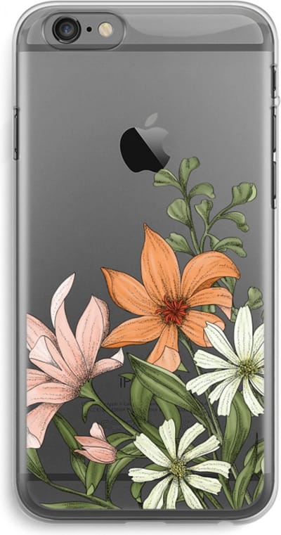 Case Company® - Hoesje geschikt voor iPhone 6 PLUS / 6S PLUS hoesje - Floral bouquet - Soft Cover Telefoonhoesje - Bescherming aan alle Kanten en Schermrand