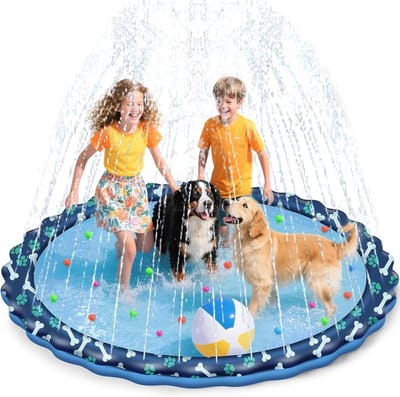 Watersproeier 170cm met Antislip PVC Bodem - Splashpad voor Kinderen & Honden