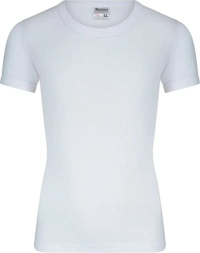 Kinder/ jongens T-shirt korte mouw - Ondershirt naadloos - 100% katoen - 116 - Zwart