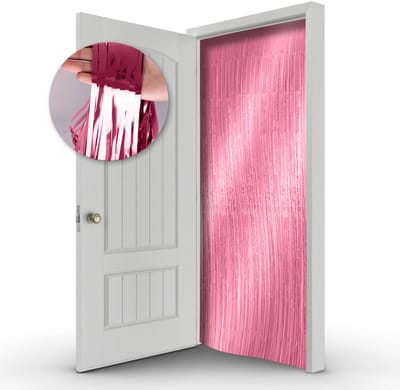Backdrop Glittergordijn Deurgordijn Roze Deur Folie Gordijn Gender Reveal Versiering Babyshower Versiering 100*200 Cm