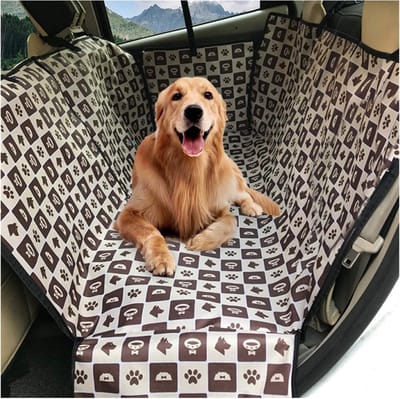 Honden Autostoelhoes - Reismat Hond - Veilig Reizen - Waterdichte Bescherming - 137x147cm - Zwart Oranje