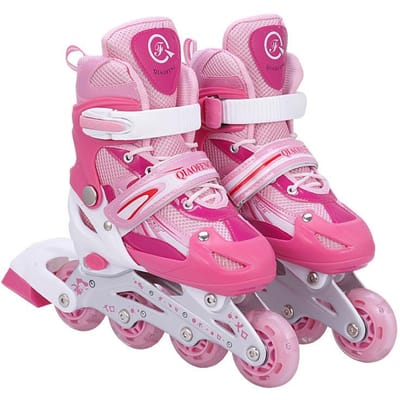 Patins Patins pour enfants Patins à roulettes pour hommes et femmes Patins à roulettes pour adultes L (size 38-41) rose
