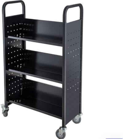 Boekenkar - Boekenkast - 128.2x35x128.2cm - Ideaal Voor Boekentrolley