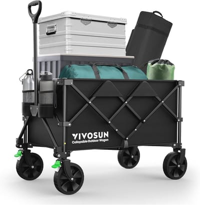 Opvouwbare Utility Wagon voor Buitenactiviteiten met Universele Wielen