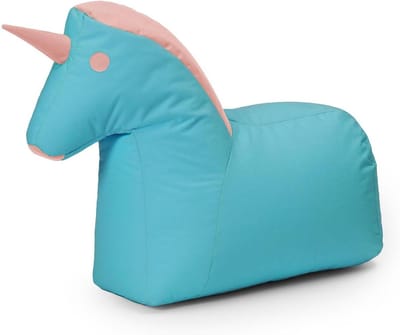 Kinder Zitzak - Zetel - Spelen en Ontspannen - Waterafstotend Materiaal - 85x70x45 cm - Turquoise/Roze