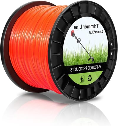 Zware 2,4 mm x 260 m nylon grastrimmerlijn voor onkruidbestrijding, oranje ronde weedeater lijn voor tuinonderhoud en tuinieren