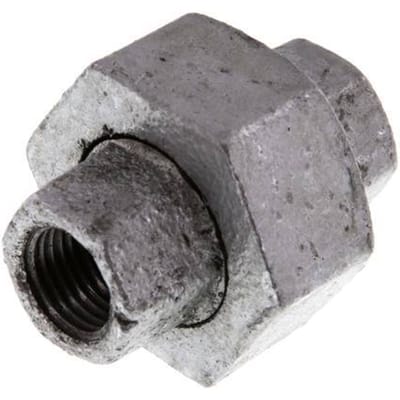 Union Rechte Connector Rp1/4'' Vrouwelijk Gietijzer Platte Dichting 25bar (351,25psi)