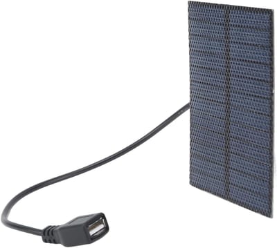 Zonnepaneel - Mini Charger - Outdoor Energie - Hoge Conversie - 11x8cm - Zwart