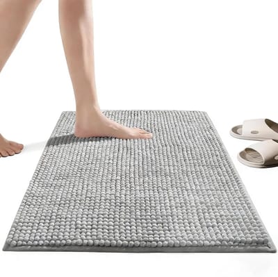 Badmat - Douchemat Vloerkleed - Snel Drogen - Super Absorberend - 40 x 60 cm - Lichtgrijs