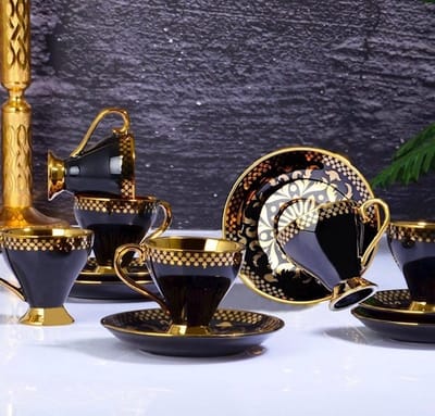 Espresso / Turkse koffie kopjes 6 persoons, 12-delige