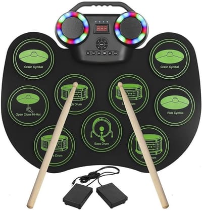 RONN® Drumstel Elektronisch - Drumstel - Drumstel Elektronisch Volwassen - Groen - 42cm x 32cm x 4cm
