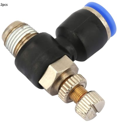 Allecto - Pneumatische T-valve Set - Snelle Luchtaansluiting - Set van 2 - Koper en Plastic - Voor Luchtcompressoren en Pneumatische Systemen - Eff...