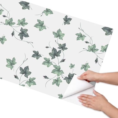 Coloray Meubel Wrap Folie - Groente Meubelfolie - 65x130 cm - Decoratiefolie Zelfklevend Klimopbladeren - Meubelfolie Zelfklevend - Naturalistisch Meubelfolie - Wrapfolie Keuken - Wanddecoratie - Bloemen en planten