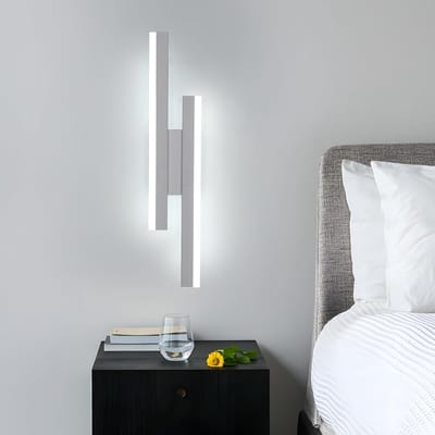 Haobosic - 16W Wandlamp LED - Wit acrylisch design - Drie kleurtemperaturen (3000K/4500K/6500K) - Geschikt voor Slaapkamer, Woonkamer, Eethoek, Gang, Trap
