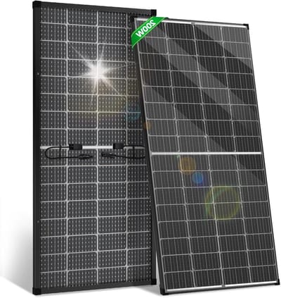 Zonnepaneel Dubbelzijdig - Monokristallijn Paneel - Energie Opwekken - Verhoogde Efficiëntie - 200 Watt - Zilver