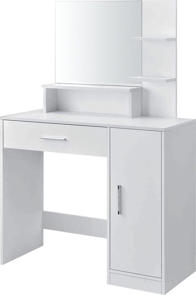 ModernHome Kaptafel met Spiegel - 90x38x137,5 cm - Wit - Make-up Tafel