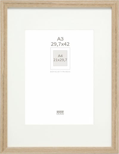 Deknudt Frames fotolijst - naturel - passe-partout - 21x29,7 / 29,7x42