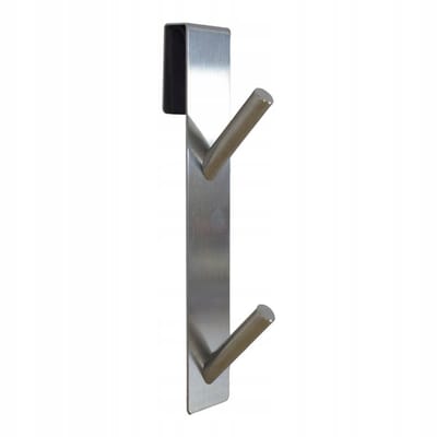 Douchecabine Hanger - Zilver, Roestvrij Staal, 2 Haken, Krasvrij