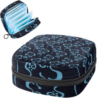 Periode zakje - Opbergtasje maandverband - Discrete opslag - Zachte pluche stof - 12x17x17 cm - Meerkleurig