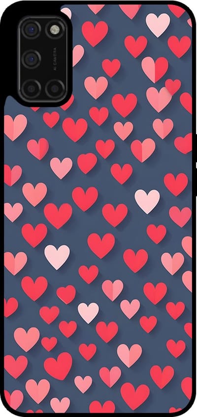 Smartphonica Telefoonhoesje Geschikt voor Oppo A52 / A72 4G / A92 met Roze en Rode Hartjes Opdruk - TPU Backcover Case With Rosé and Red Heart Design geschikt voor Oppo A52;Oppo A72;Oppo A92