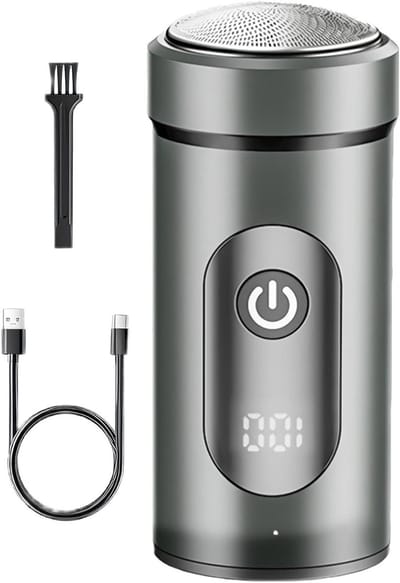 Elektrisch scheerapparaat - Draagbare trimmer - Glad scheren - 360 graden flexibel - 8.1 cm - Zwart