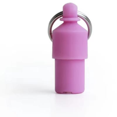 CHPN - Adreskokertje - Adres koker - Adreskoker voor huisdier - Adres voor aan halsband - Waterdichte sleutelhanger - Kunststof - Roze - Huisdier kwijt