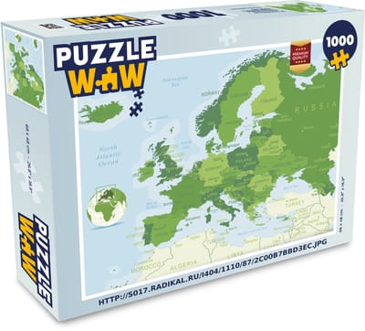 Puzzel Kaart - Europa - Groen - Legpuzzel - Puzzel 1000 stukjes volwassenen