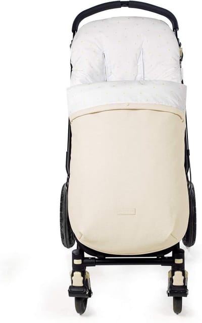 Voetenzak Kinderwagen - Winterhoes Buggy - Warm Blijven - Universele Pasvorm - 47 x 91 cm - Beige