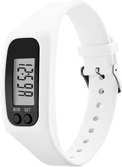 Horloge met stappenteller, geen app, geen telefoon vereist, monitor met groot scherm, calorieën, stappenteller, voor mannen, vrouwen, senioren reizen, pendelen, weekend, wandelen, joggen