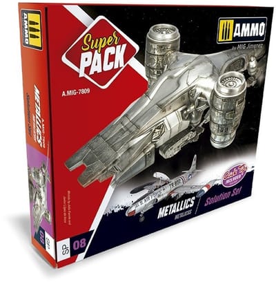 AMMO by Mig Jimenez Modelbouwdecoratie - MIG 7809 Super Pack Metallics - Solution Set Effecten set