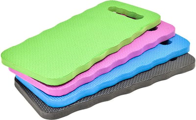 VHV - Kniemat - Knielmat - Kniebescherming - Set van 4 - Dikke foam - Waterdicht - Voor tuinieren, schoonmaken en in bad - 40 x 18 cm - Roze + Blauw + Groen + Zwart