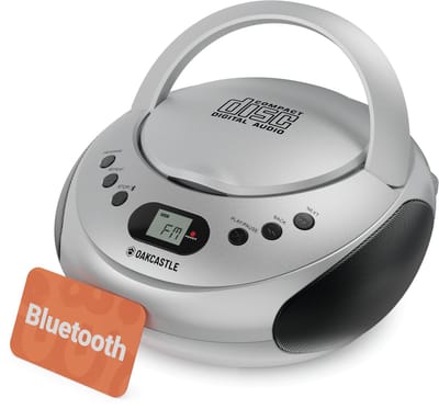 Oakcastle CD250 Draagbare CD Boombox - Bluetooth - FM-radio - Zilver