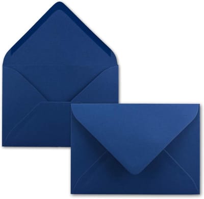 200x DIN C6 Enveloppen Nachtblauw 114x162mm Zonder Venster Voor Kaarten en Uitnodigingen