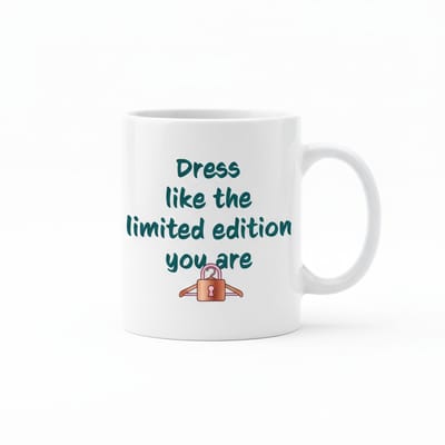 Dress Like the Limited Edition You Are Mok – Motiverende Quote Koffiemok – 330 ml Keramische Mok