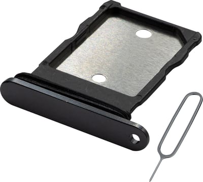 MMOBIEL Dual Simkaart Houder Compatibel met Google Pixel 9 – Sim Tray - Dubbele Simkaarthouder Vervanging – Sim Card Tray - Incl. Sim Pin en Waterdichte Rubberen Ring - Zwart
