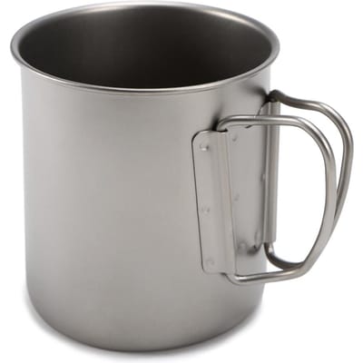 Ultralichte Titanium Cup Outdoor Draagbare Mok Kamperen Picknick Waterbeker met Opvouwbare Handvat 300ml