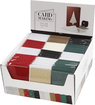 Kaarten en enveloppen, afmeting kaart 10,5x15 cm 12x10 doos