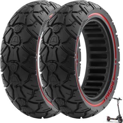 10x2.7-2.75 Vervangingsbanden voor Elektrische Scooters, 10 Inch 70/65-6.5, Geschikt voor Diverse Modellen, Duurzaam en Betrouwbaar (Rood, 2 Stuks)