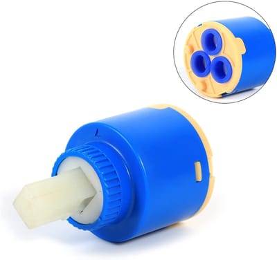 2 stuks Kraan Cartridge 35 / 40mm Keramiek Cartridge Water Mengkraan Inner Control Kraan Ventiel PP Kunststof Blauw (35mm)