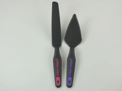 Taartschep Set - Paletmes Taart - Taart Serveren - Vaatwasmachinebestendig - 356 cm - Zwart Lila