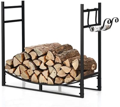 Lifero Brandhout Opslag - Opslag Hout - Brandhout Rek - Openhaardhout Kast - Opslag Houtrek - Aanmaakhout Opberger - Binnen&Buiten