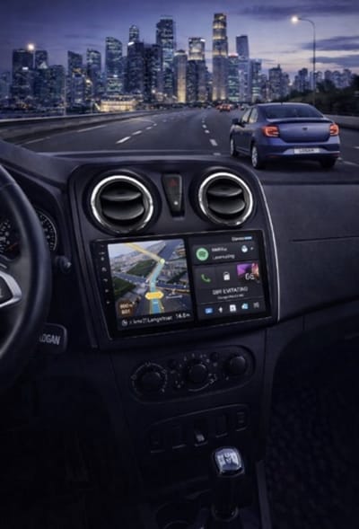ADIVOX T1 9 inch geschikt voor Dacia Logan 2013-2020 Android 15 CarPlay/Auto/Wifi/RDS/DSP/DAB+