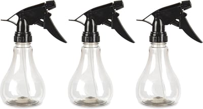 Plasticforte Waterverstuiver/plantenspuit - 3x - zwart - 250ml - kunststof - spuitfles