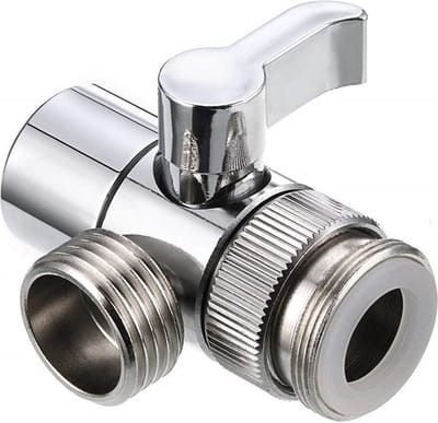 WiseGoods Premium Kraan Splitter - Waterverdeler - Wonen - Badkamer Accessoires - WC - Toilet - Douche - Water Schakelaar - Zilver