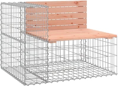 Gazonbank Gabion Design 92x71x65.5 cm Massief Douglas Hout Zitbank voor Tuin en Terras