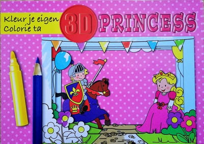 Evora - Kleur je eigen 3D Princess - Knutselpakket - Kleuren - Kinderen - Prinses