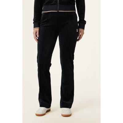 FILA Adriano Straight Velour Track Pants Black Größe: XS | Jogginghosen Outlet | Damen | Schwarz