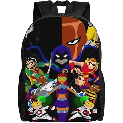 Teens Titans Go Rugzak Student Unisex Ademende Rugzakken Polyester Kawaii Middelbare School Tassen Stijl Hoge Kwaliteit Rugzak as picture