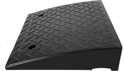 Rubberen Oprijplaat - Drempelhulp - Gemakkelijk Instappen - Trillingsdempende Basis - 55 x 37 x 20 cm - Zwart